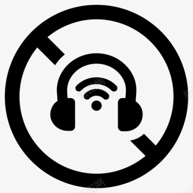 没有耳机禁止播放音乐不允许使用耳机图标
