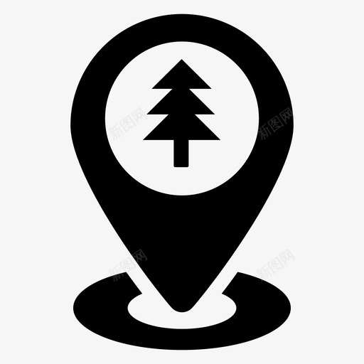 公园位置森林位置位置指针svg_新图网 https://ixintu.com 位置 地图 公园 森林 指针 定位器 图钉 导航 符号 图标