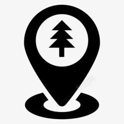 定位器符号公园位置森林位置位置指针高清图片