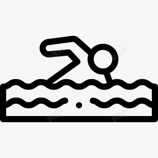 游泳运动员水上运动2直线型svg_新图网 https://ixintu.com 游泳 运动员 水上运动 直线 线型