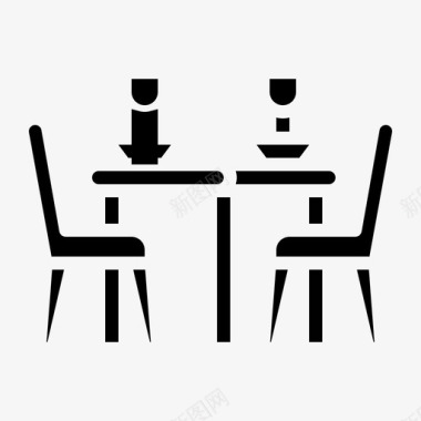 餐桌椅子食物图标