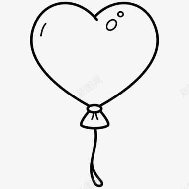 心形气球节日装饰浪漫礼物图标