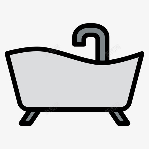 浴缸spa49线性颜色svg_新图网 https://ixintu.com 浴缸 spa 线性 颜色