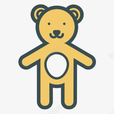 育儿婴儿baby玩具熊teddybe图标