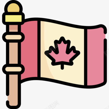 加拿大加拿大22线性颜色图标
