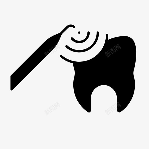 超声波护理清洁svg_新图网 https://ixintu.com 护理 牙科 超声波 清洁 卫生 牙齿 字形