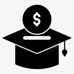 奖学金图标教育投资财政投资毕业帽高清图片