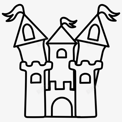 城堡战斗堡垒童话svg_新图网 https://ixintu.com 城堡 战斗 堡垒 童话 历史 建筑 皇家 宫殿 矢量 矢量图 图标