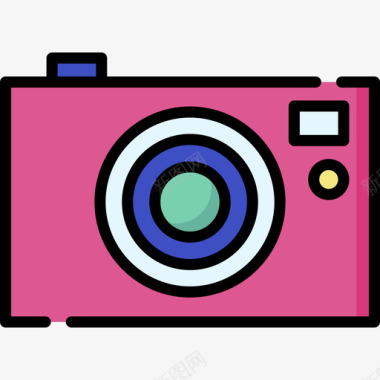 袖珍摄像机摄像机和摄像机12线性彩色图标