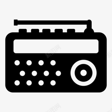 收音机音频广播调频收音机图标