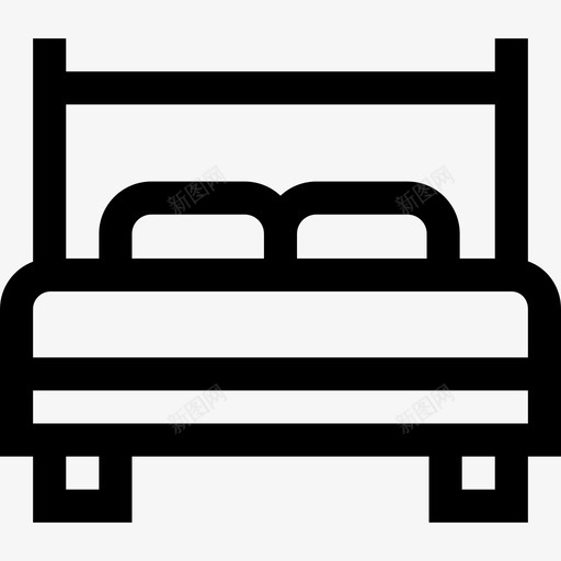 双人床233酒店直线式svg_新图网 https://ixintu.com 双人床 酒店 直线式