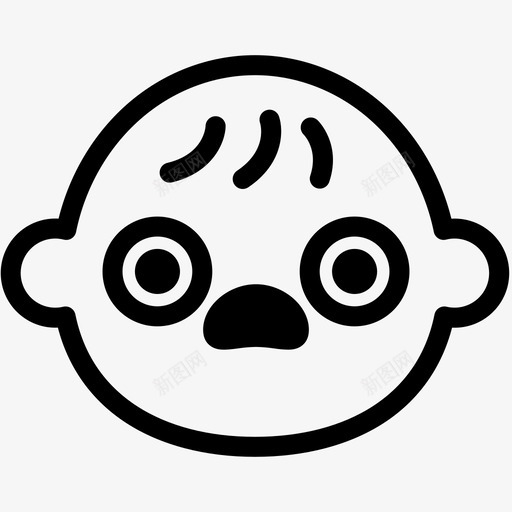 震惊宝贝孩子svg_新图网 https://ixintu.com 孩子 表情 符号 震惊 宝贝 情感 宝宝 4个