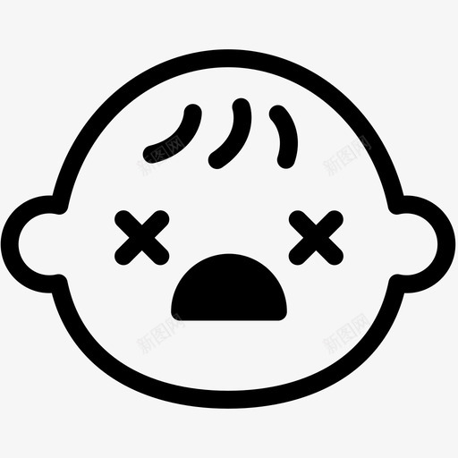 死亡婴儿儿童svg_新图网 https://ixintu.com 婴儿 儿童 表情 死亡 符号 情绪