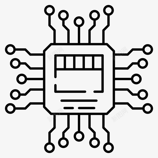 微处理器中央处理器计算机芯片svg_新图网 https://ixintu.com 芯片 微处理器 中央处理器 计算机 cpu 电子 电器 向量 图标