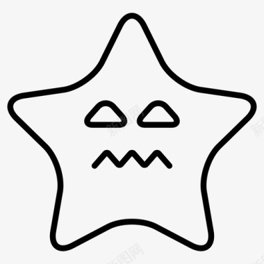 星星表情符号疲惫图标