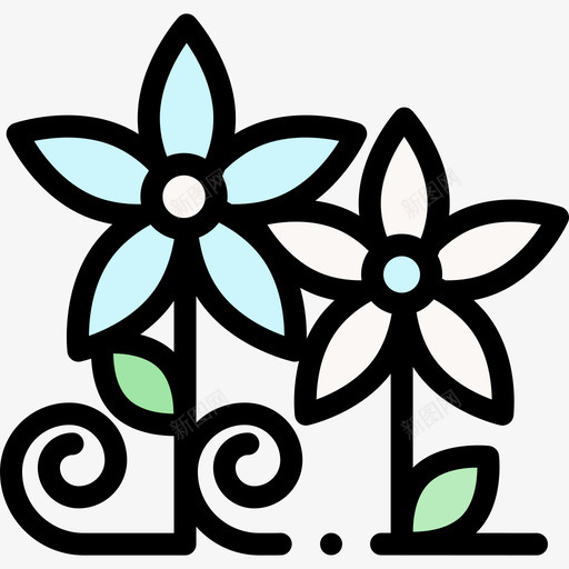 花朵热带花卉图案4线形颜色svg_新图网 https://ixintu.com 花朵 热带 花卉 图案 线形 颜色