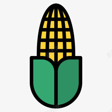玉米农场90线性颜色图标