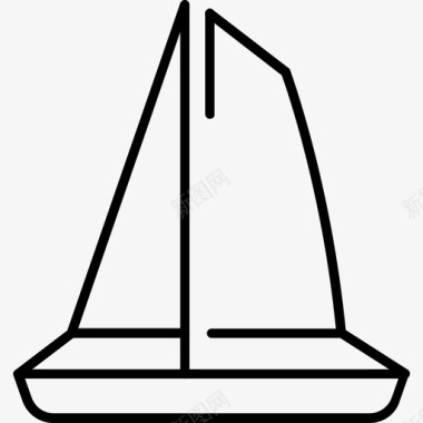 游艇船帆图标