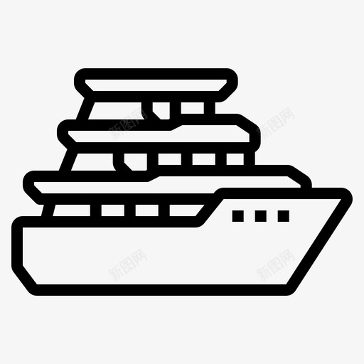 游艇物流海运svg_新图网 https://ixintu.com 运输 游艇 物流 海运 车辆 轮廓 图标