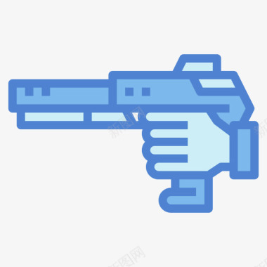 枪武器14蓝色图标