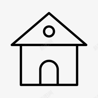 家房子线性图标图标