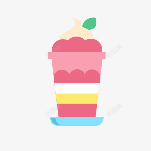 雪顶svg_新图网 https://ixintu.com 雪顶 甜品 冰淇淋 冷饮 饮料 烘培 可爱 扁平 手绘 多色 美食