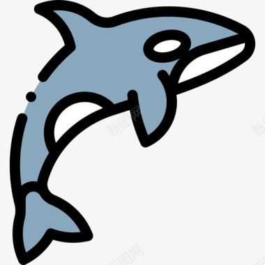 虎鲸加拿大17线形颜色图标