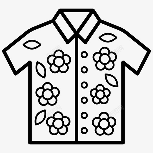 夏威夷衬衫运动衫针织运动衫svg_新图网 https://ixintu.com 夏威夷 衬衫 运动衫 针织 男装 毛衣 一套 衣服 配件 向量 图标