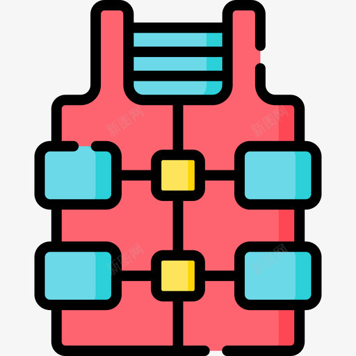 救生衣水上公园53线性颜色svg_新图网 https://ixintu.com 救生衣 水上 公园 线性 颜色