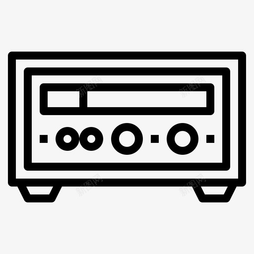 收音机收音机15线性svg_新图网 https://ixintu.com 收音机 线性