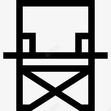 折叠椅露营194直线型图标