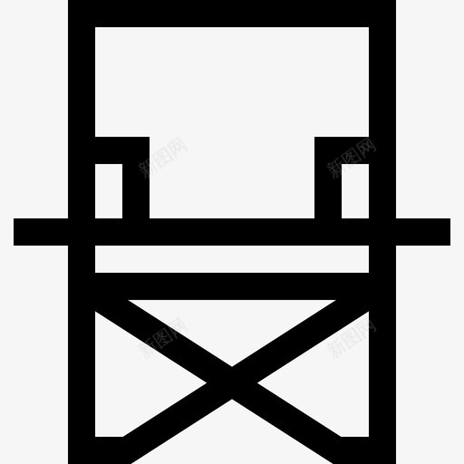 折叠椅露营194直线型svg_新图网 https://ixintu.com 折叠 露营 直线 线型