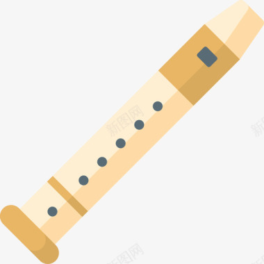 长笛乐器59扁平图标
