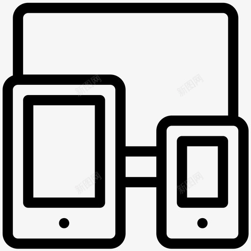 两个设备手机位置svg_新图网 https://ixintu.com 两个 设备 手机 位置 平板电脑 可视化 简单 网络 图标