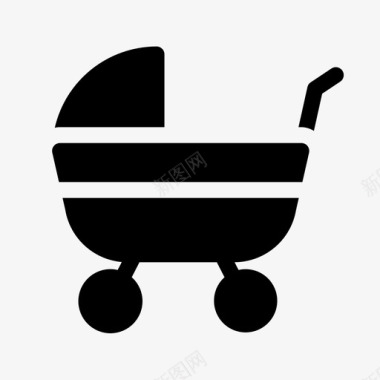 婴儿推车婴儿新生儿图标