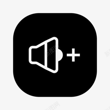 音量加音乐声音图标
