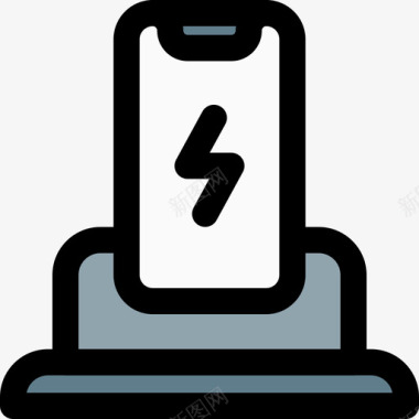 电话插座电池和电源5线颜色图标