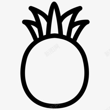 菠萝水果天然图标