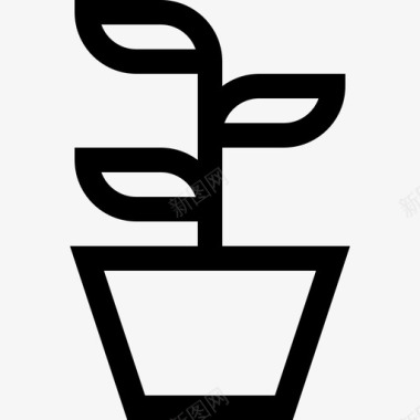 植物罐创意工艺109线性图标
