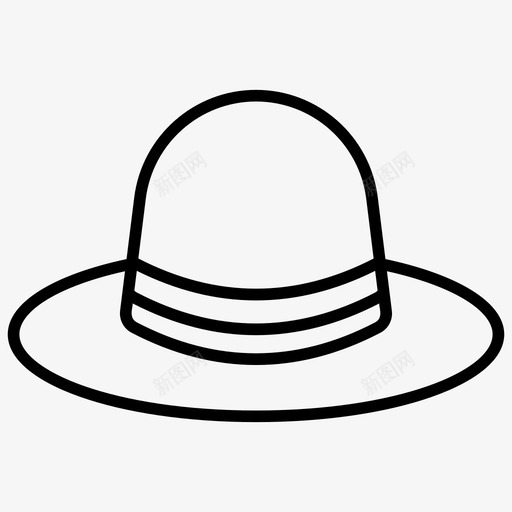 帽子软帽头饰svg_新图网 https://ixintu.com 帽子 软帽 头饰 女士 夏季 服装 配件 集合 合线 矢量 矢量图
