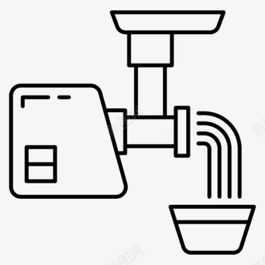 绞肉机食品绞肉机手磨图标