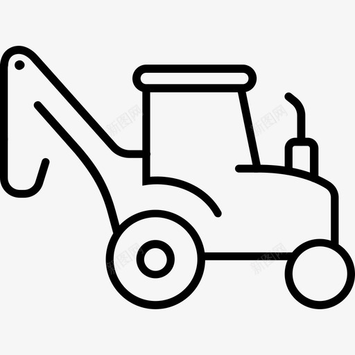 反铲建筑设备svg_新图网 https://ixintu.com 设备 重型 反铲 建筑 运输