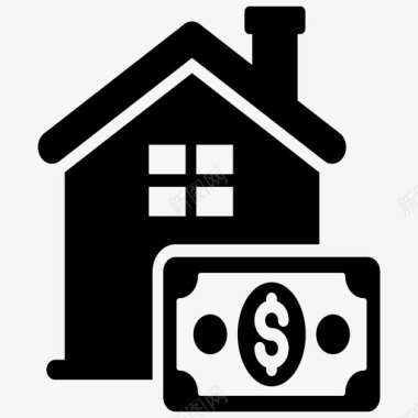 房屋贷款抵押贷款房地产贷款图标