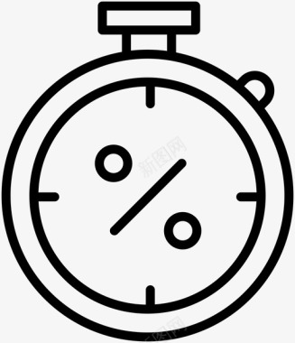 时间百分比秒表业务计时器图标