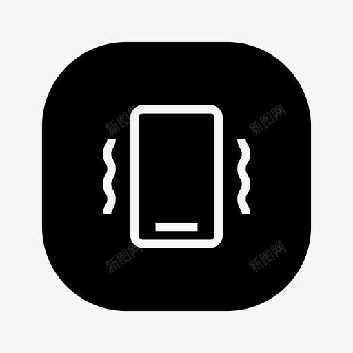 振动移动电话svg_新图网 https://ixintu.com 振动 移动 电话 铃声 音量 方形