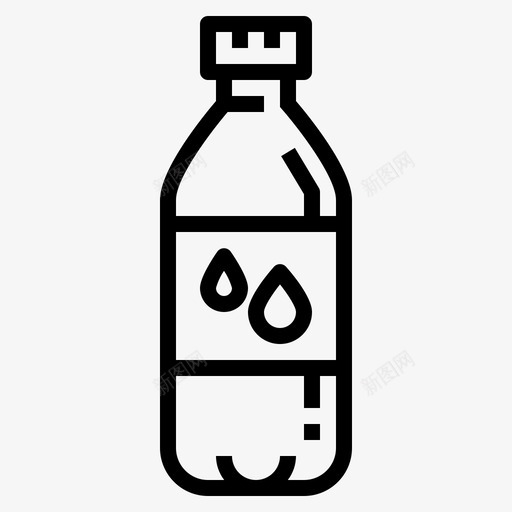 水瓶饮料补水svg_新图网 https://ixintu.com 水瓶 饮料 补水 塑料 棒球 图标