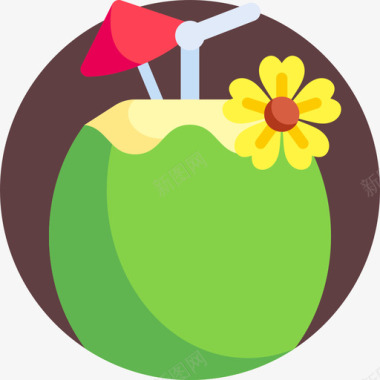 椰子饮料夏威夷41号平的图标