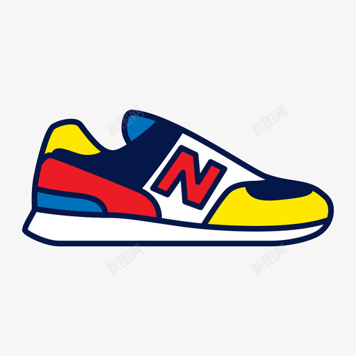 newbalancesvg_新图网 https://ixintu.com newbalance 填充 多色 扁平 简约 圆润 精美