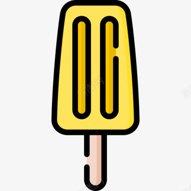 冰淇淋夏季食品和饮料12线性颜色图标