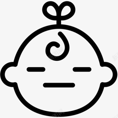 中性婴儿儿童图标